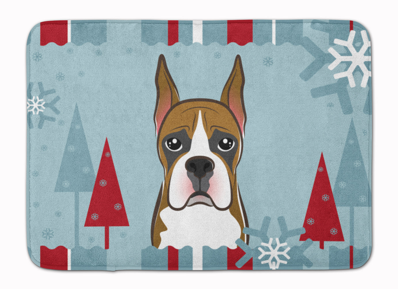 Winter Holiday Boxer Machine Washable Memory Foam Mat BB1719RUG - the-store.com