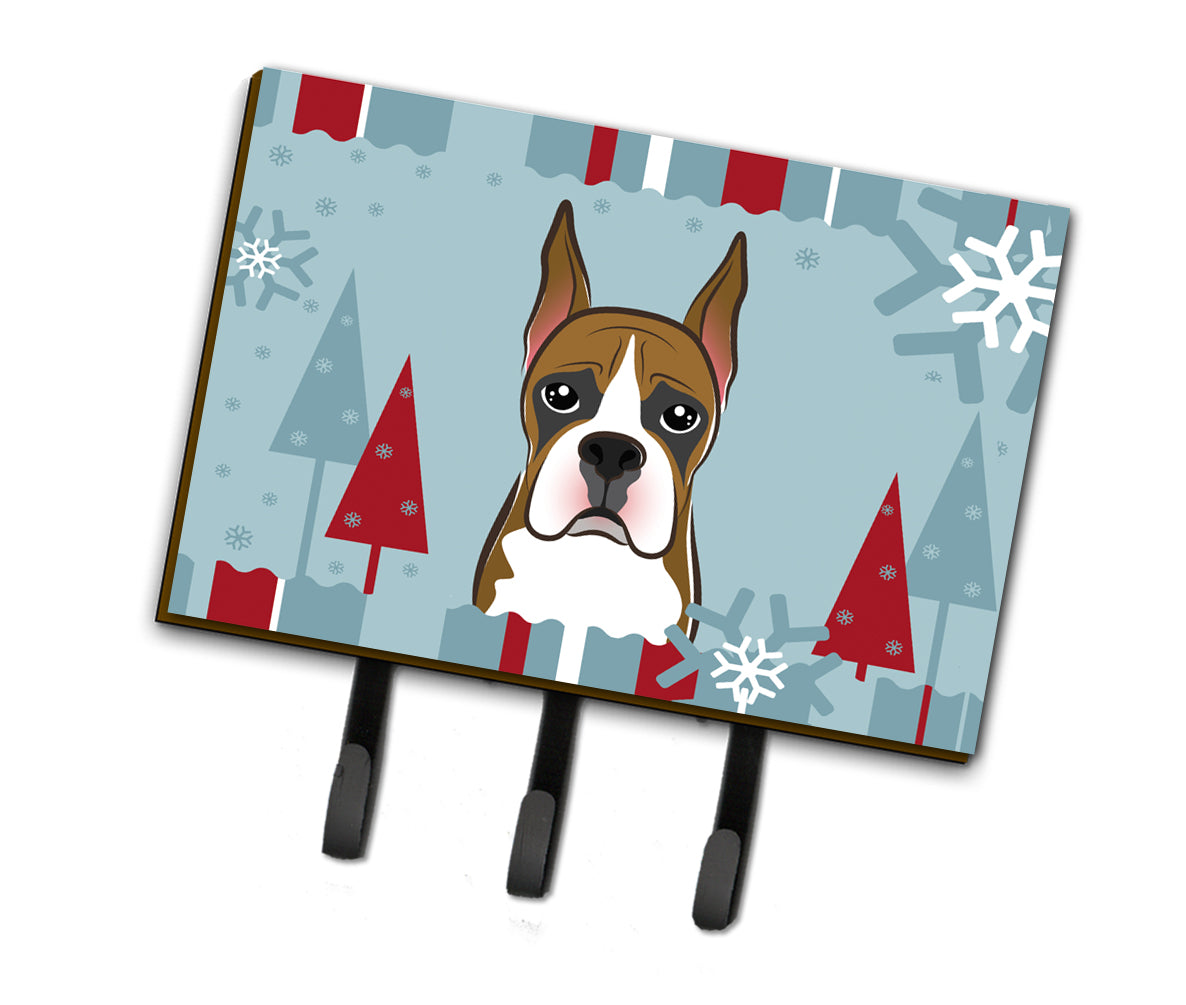 Winter Holiday Boxer Leash or Key Holder BB1719TH68