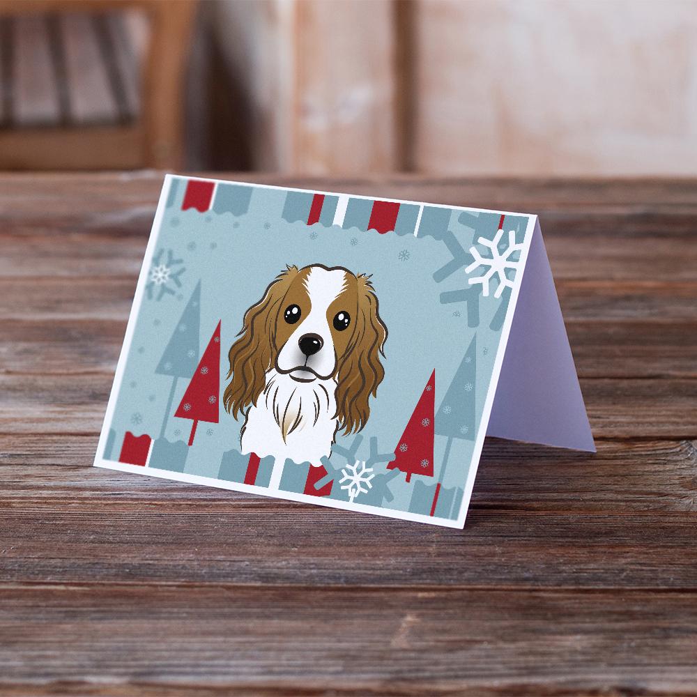 Buy this Winter Holiday Cavalier Spaniel Greeting Cards and Envelopes Pack of 8