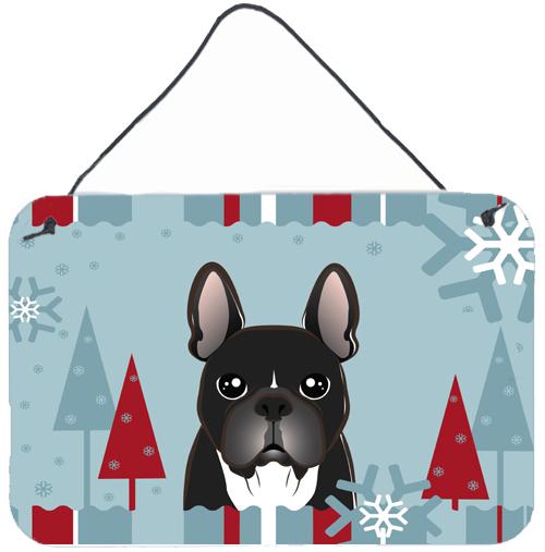 Winter Holiday French Bulldog Wall or Door Hanging Prints BB1723DS812 by Caroline's Treasures
