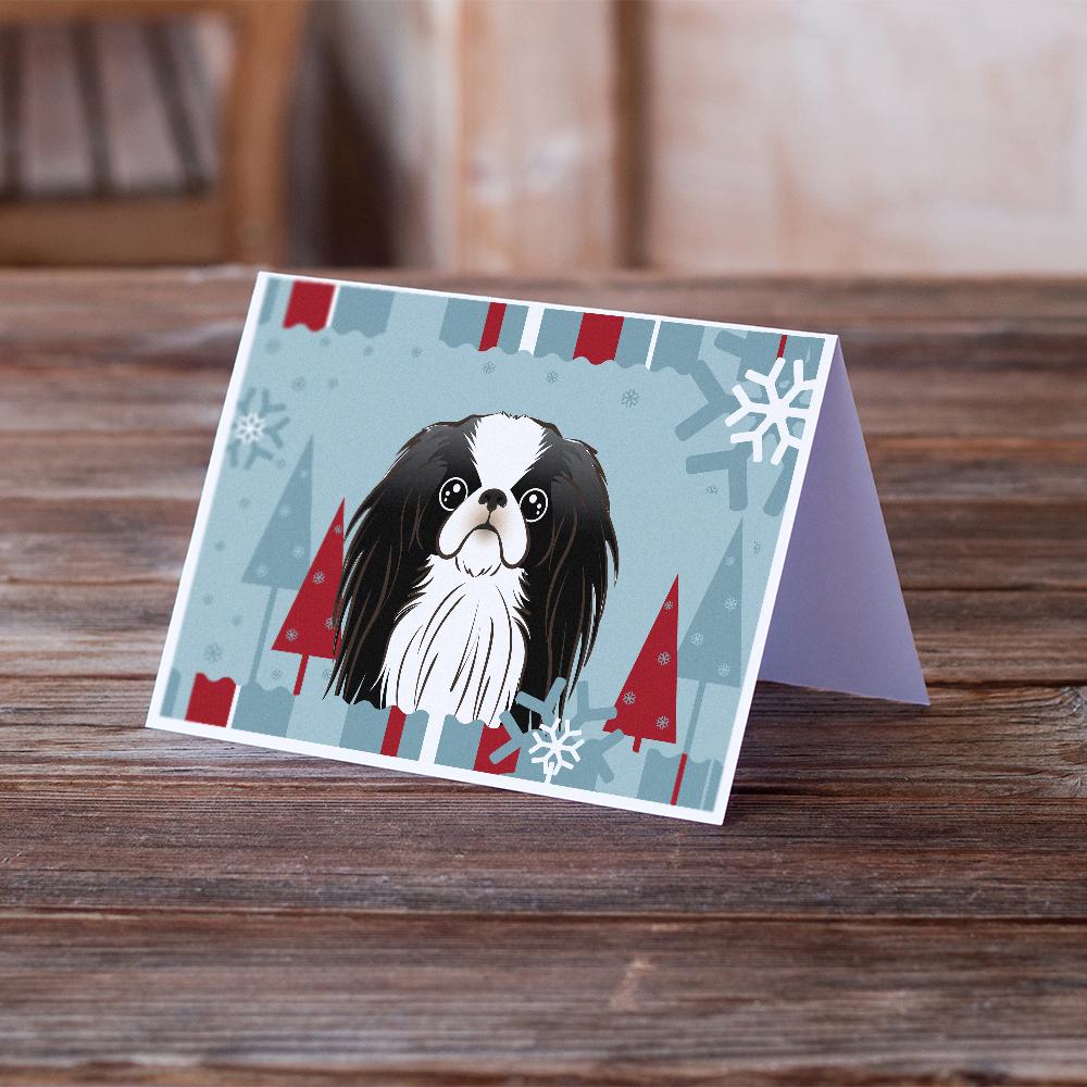 Winter Holiday Japanese Chin Greeting Cards and Envelopes Pack of 8 - the-store.com