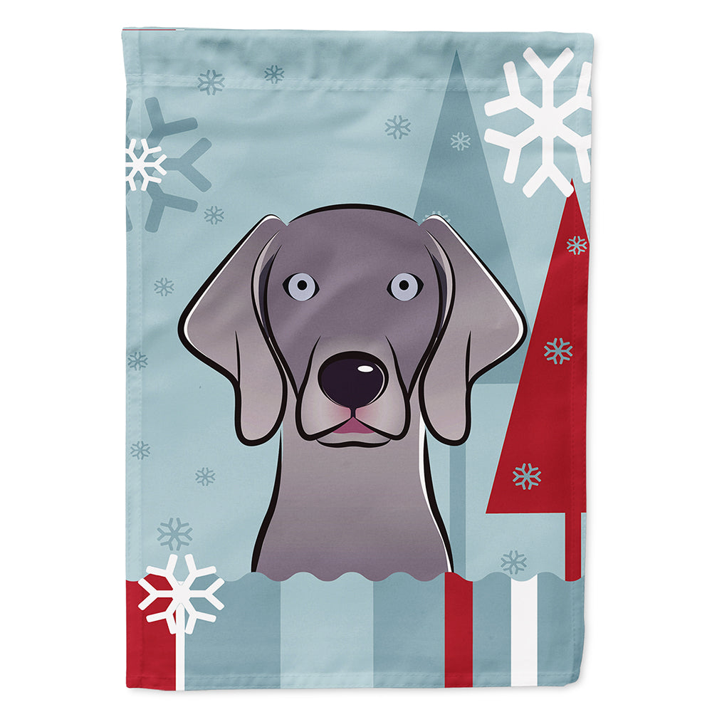 Winter Holiday Weimaraner Flag Canvas House Size BB1727CHF