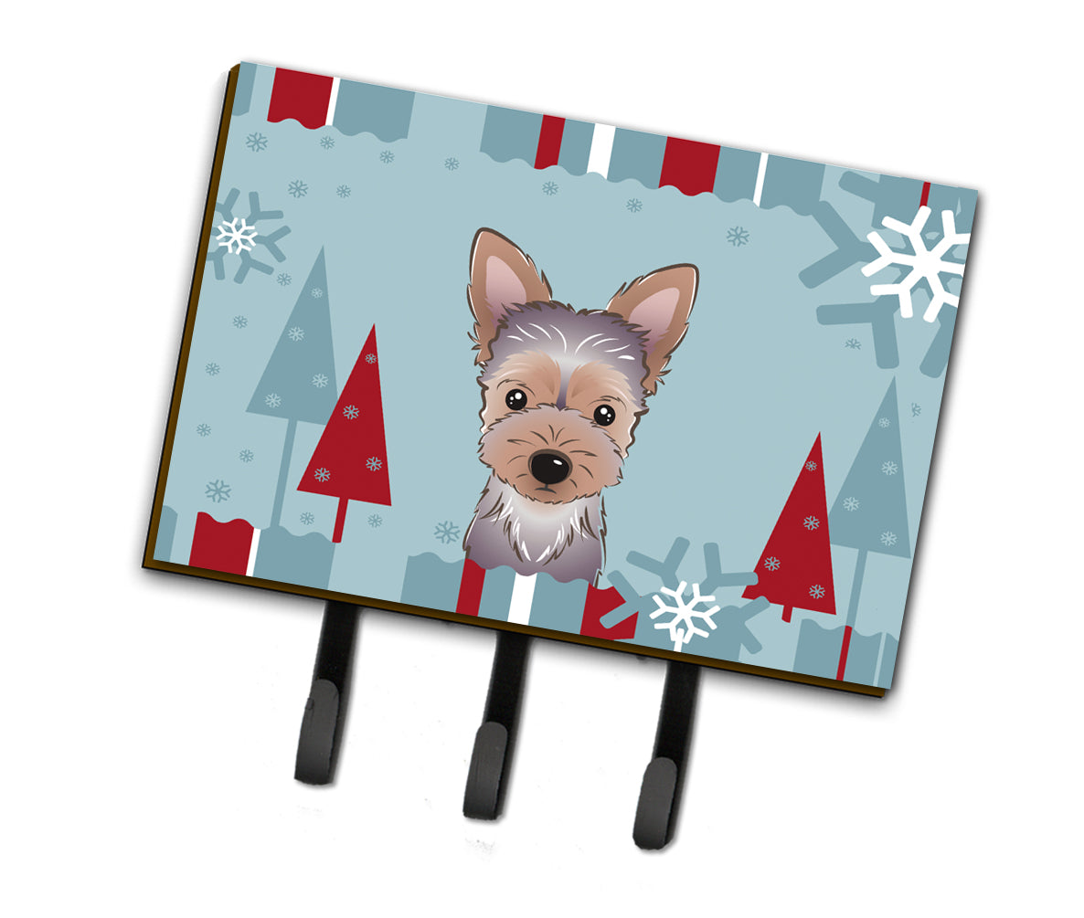 Winter Holiday Yorkie Puppy Leash or Key Holder BB1728TH68