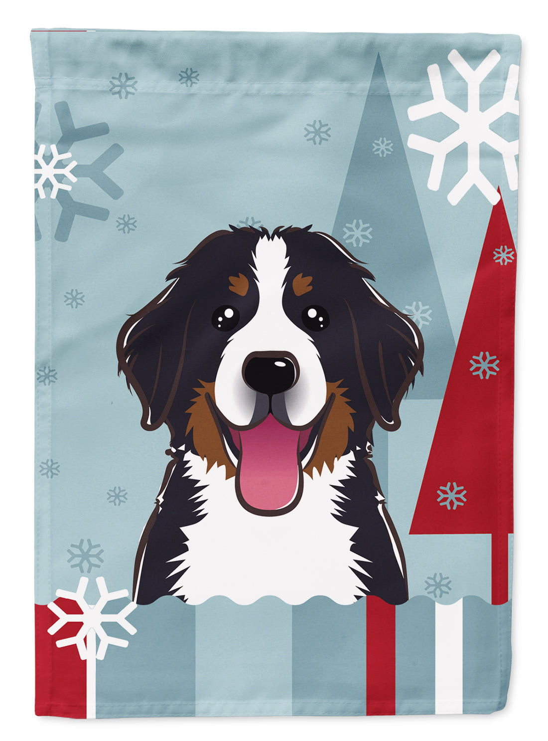 Winter Holiday Bernese Mountain Dog Flag Canvas House Size BB1733CHF