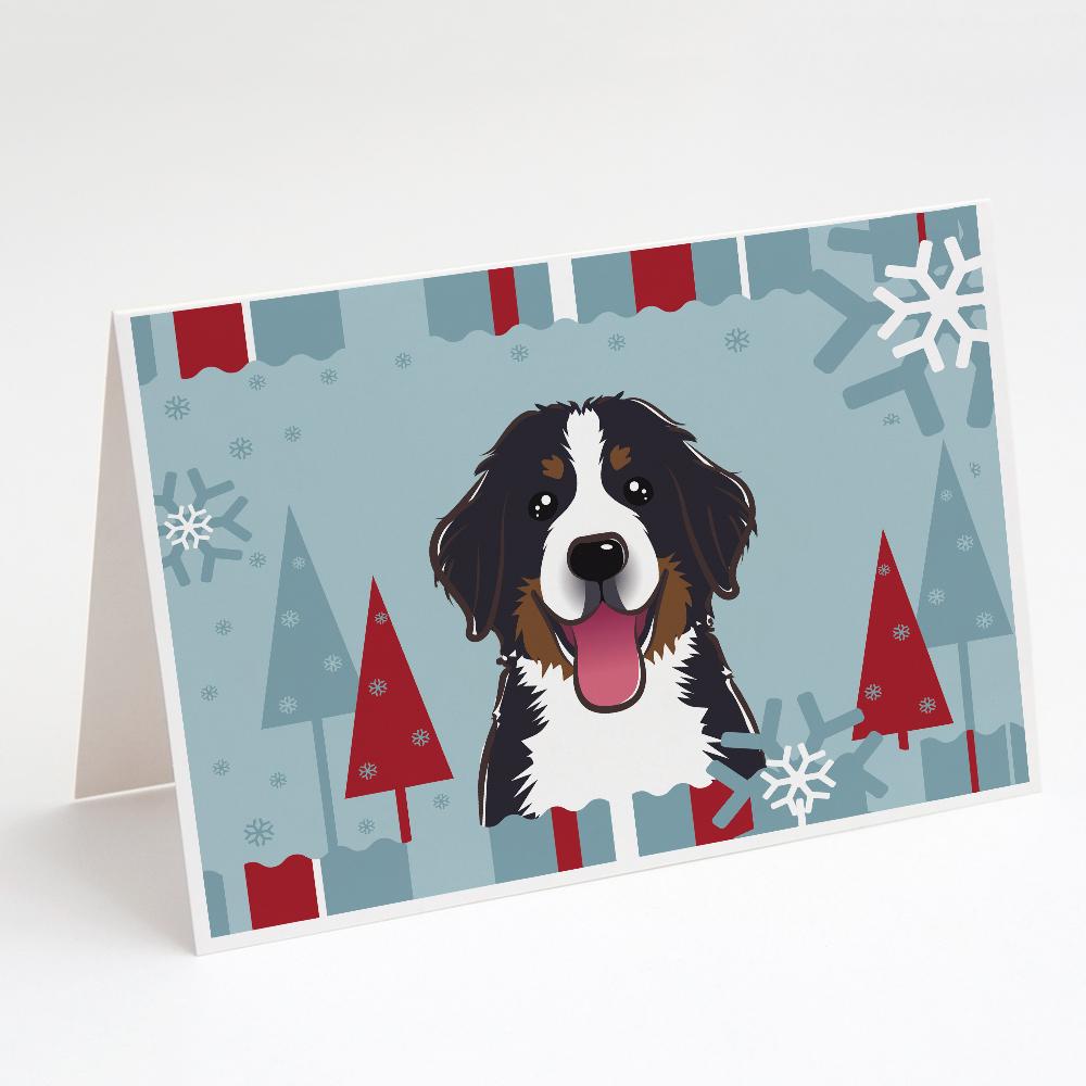 Buy this Winter Holiday Bernese Mountain Dog Greeting Cards and Envelopes Pack of 8