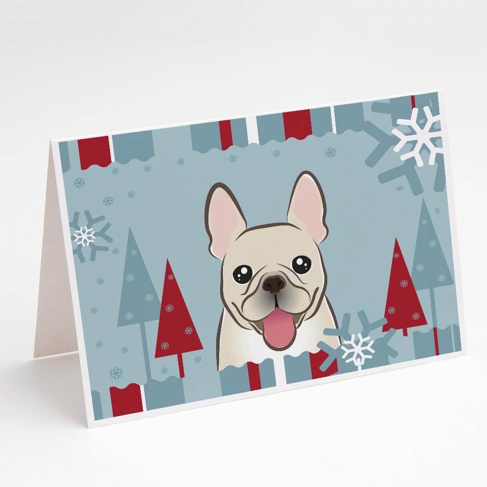 Buy this Winter Holiday French Bulldog Greeting Cards and Envelopes Pack of 8