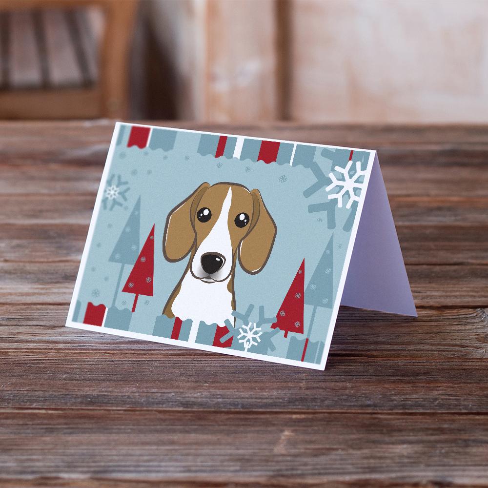 Buy this Winter Holiday Beagle Greeting Cards and Envelopes Pack of 8