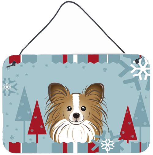 Winter Holiday Papillon Wall or Door Hanging Prints BB1744DS812 by Caroline's Treasures