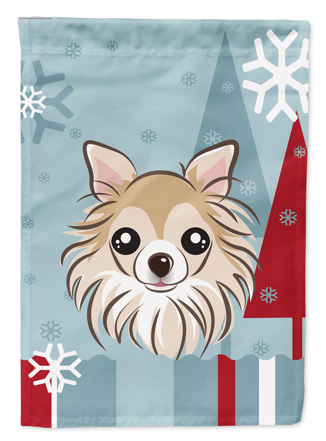 Winter Holiday Chihuahua Flag Garden Size BB1747GF.