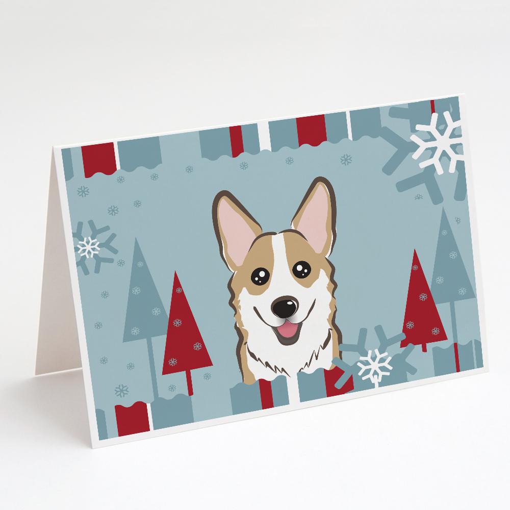 Buy this Winter Holiday Sable Corgi Greeting Cards and Envelopes Pack of 8