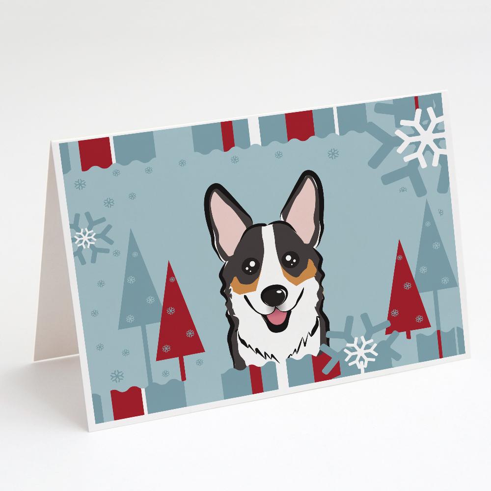 Buy this Winter Holiday Tricolor Corgi Greeting Cards and Envelopes Pack of 8