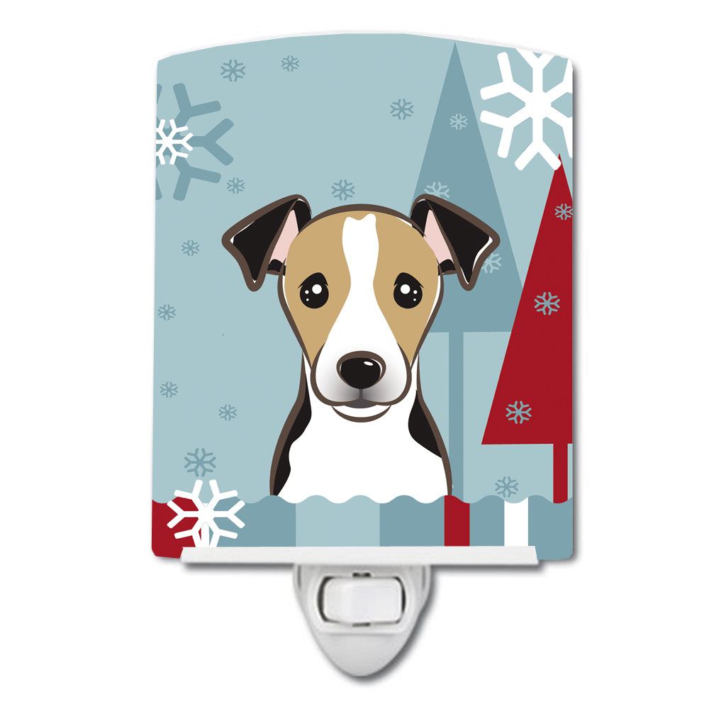 Winter Holiday Jack Russell Terrier Ceramic Night Light BB1757CNL - the-store.com