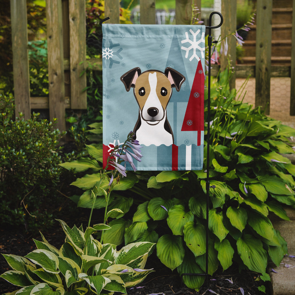 Winter Holiday Jack Russell Terrier Flag Garden Size BB1757GF.