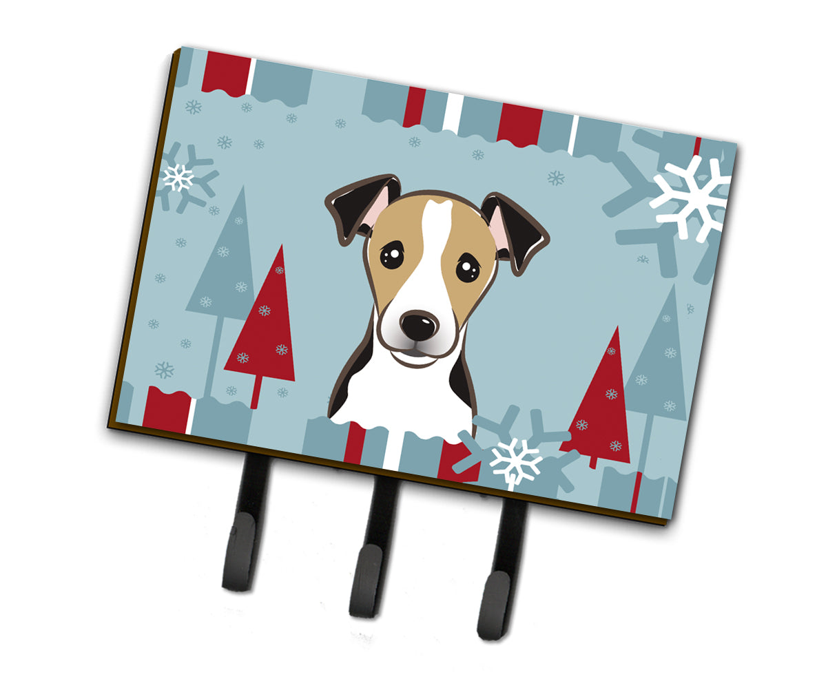 Winter Holiday Jack Russell Terrier Leash or Key Holder BB1757TH68