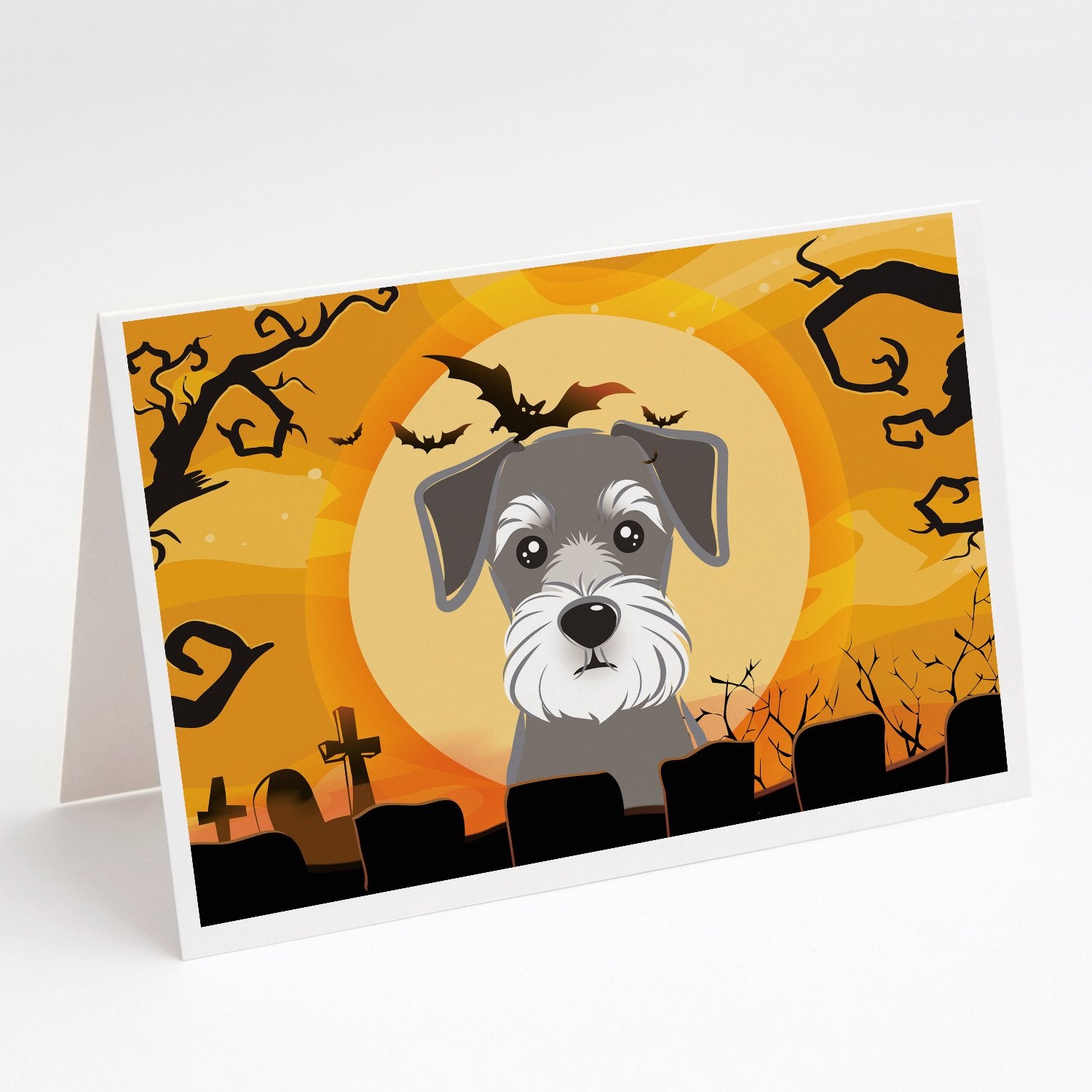 Buy this Halloween Schnauzer Greeting Cards and Envelopes Pack of 8
