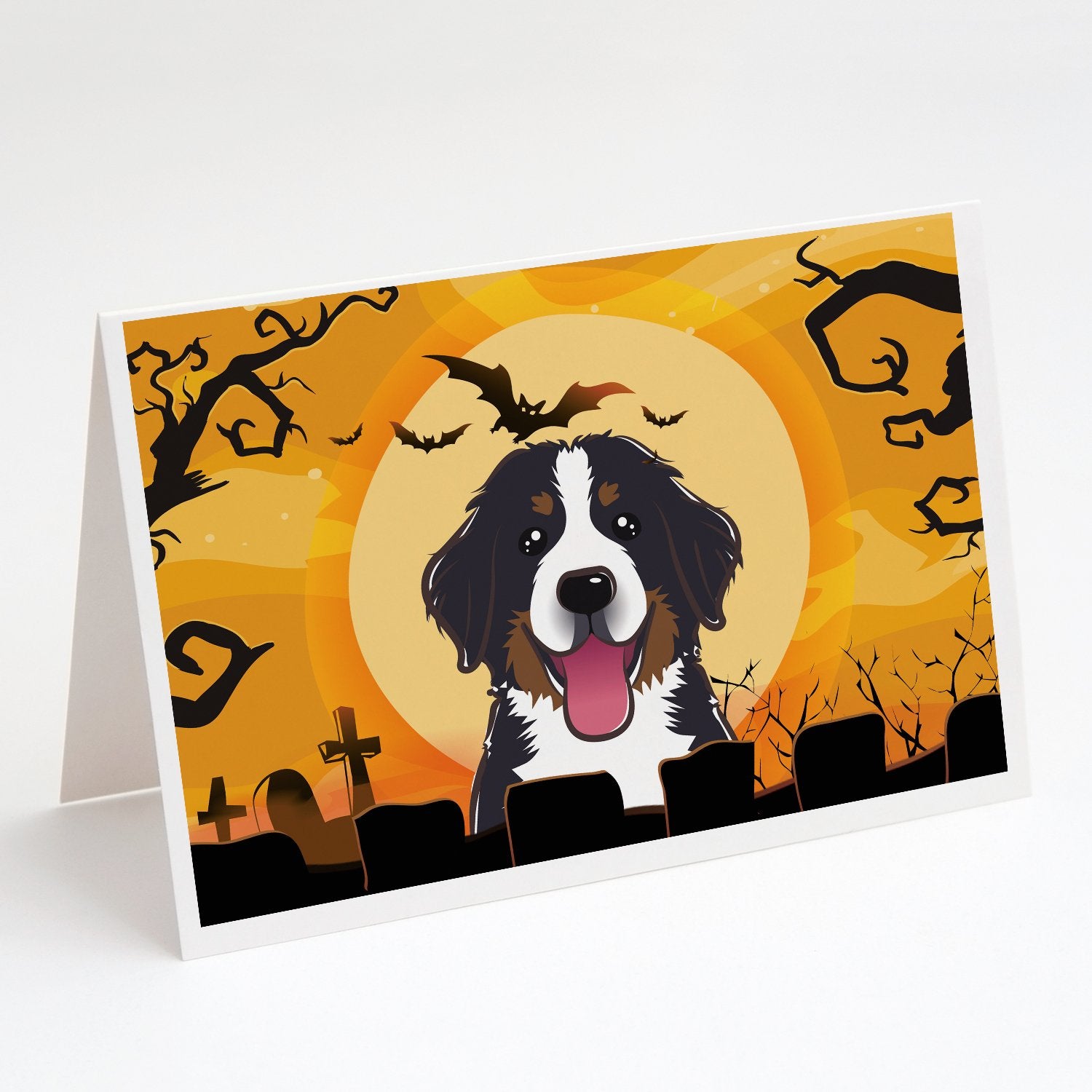 Buy this Halloween Bernese Mountain Dog Greeting Cards and Envelopes Pack of 8