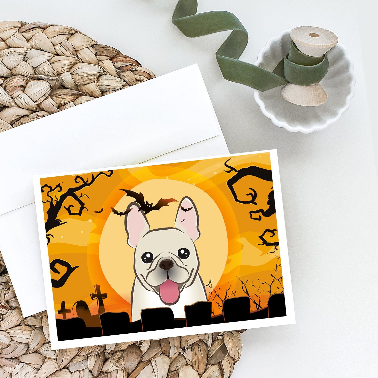 Buy this Halloween French Bulldog Greeting Cards and Envelopes Pack of 8