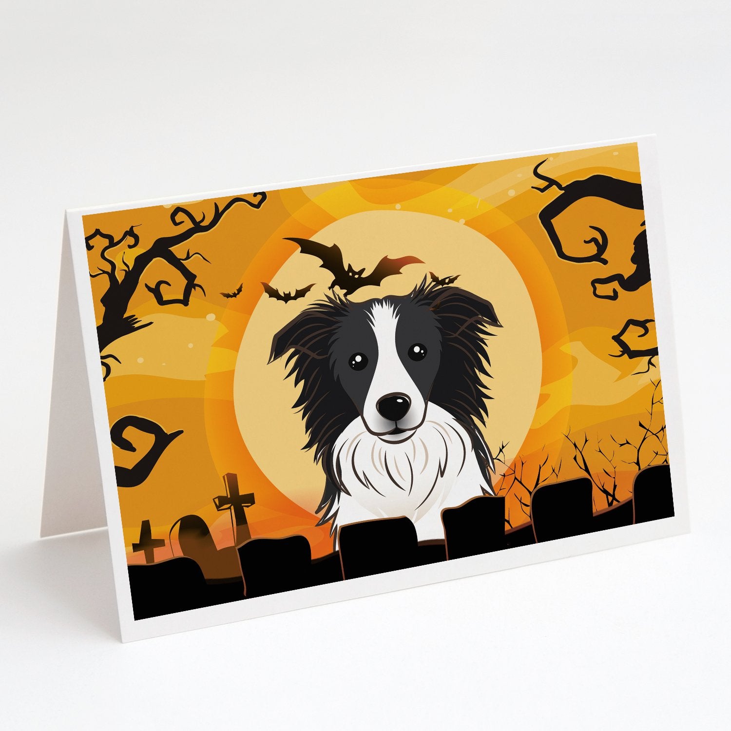 Buy this Halloween Border Collie Greeting Cards and Envelopes Pack of 8