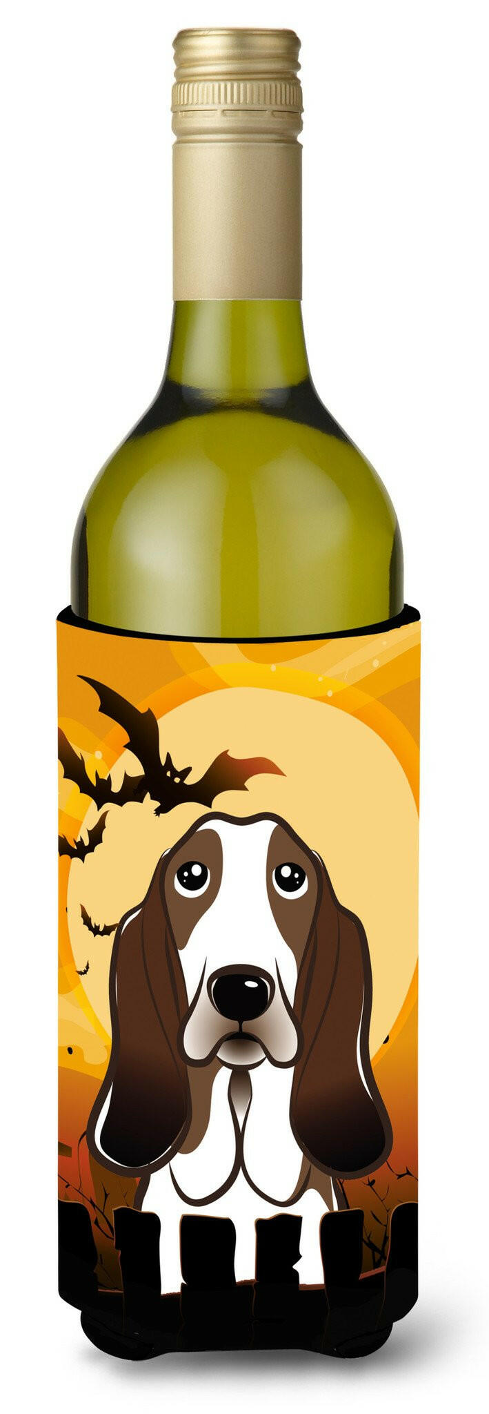 Halloween Basset Hound Wine Bottle Beverage Insulator Hugger BB1801LITERK by Caroline's Treasures