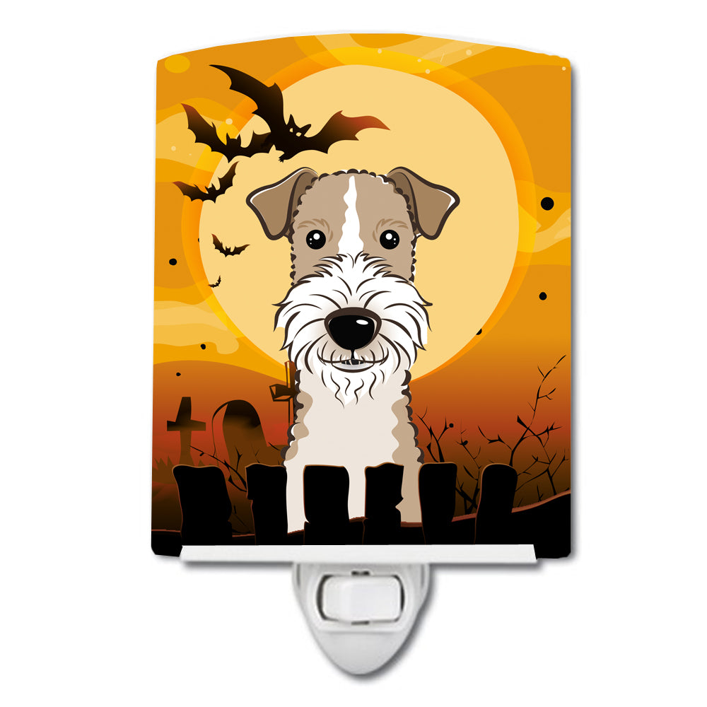 Halloween Wire Haired Fox Terrier Ceramic Night Light BB1805CNL - the-store.com
