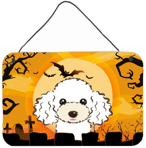 Halloween White Poodle Wall or Door Hanging Prints BB1815DS812 by Caroline's Treasures
