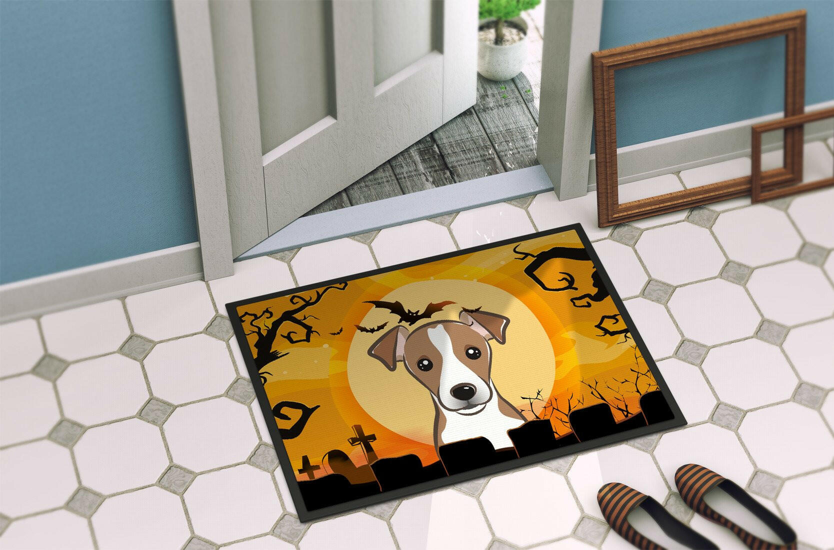 Halloween Jack Russell Terrier Indoor or Outdoor Mat 24x36 BB1818JMAT - the-store.com