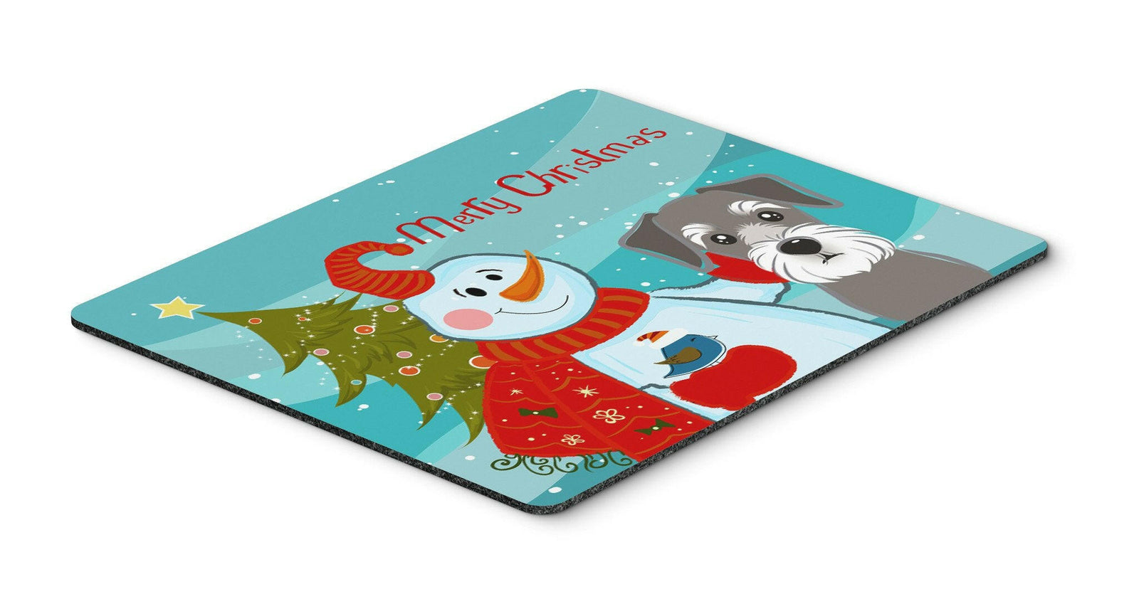 Snowman with Schnauzer Mouse Pad, Hot Pad or Trivet BB1826MP by Caroline's Treasures