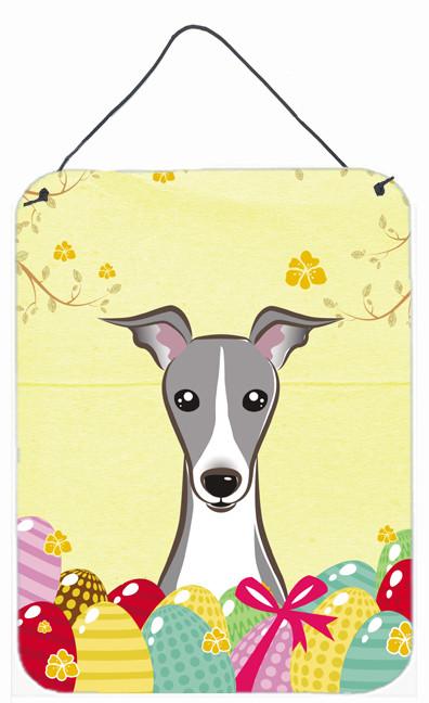 Italian Greyhound Easter Egg Hunt Wall or Door Hanging Prints BB1918DS1216 by Caroline's Treasures