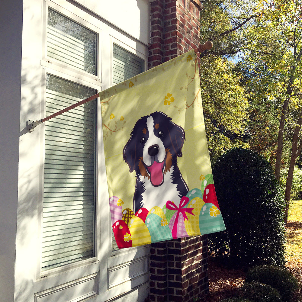 Bernese Mountain Dog Easter Egg Hunt Flag Canvas House Size BB1919CHF