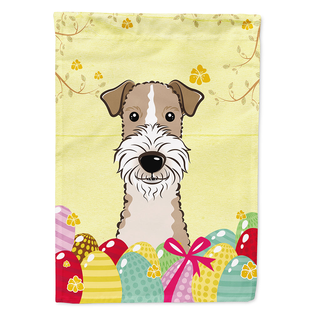 Wire Haired Fox Terrier Easter Egg Hunt Flag Canvas House Size BB1929CHF