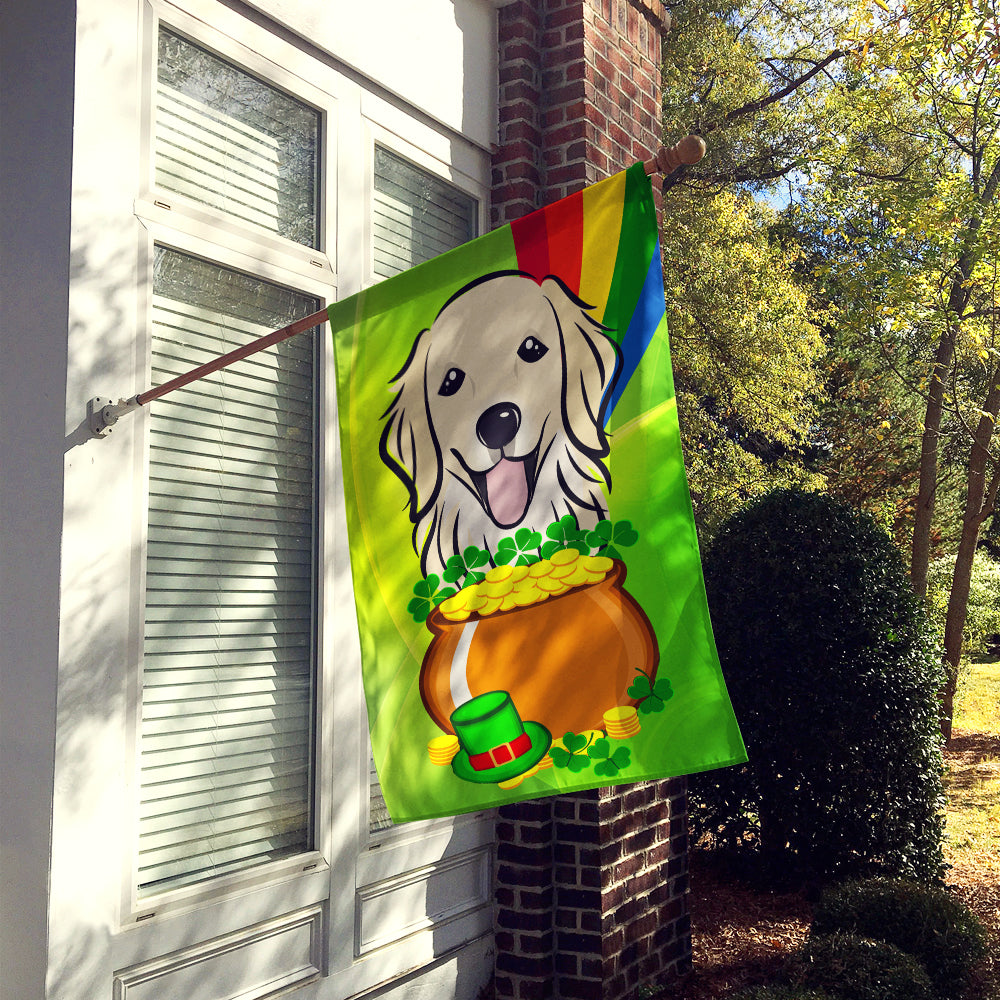 Golden Retriever St. Patrick's Day Flag Canvas House Size BB1949CHF