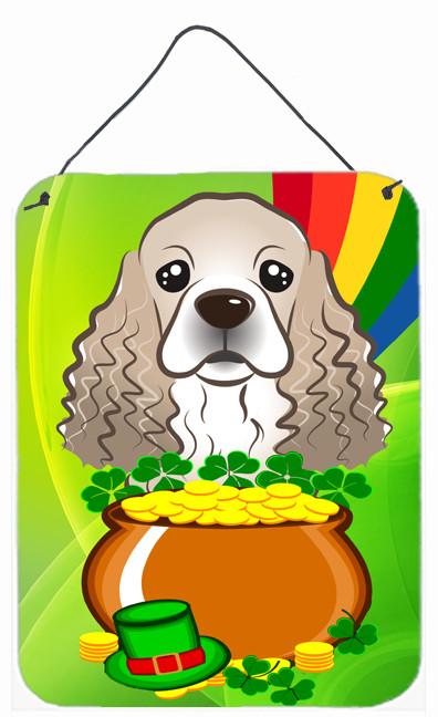 Cocker Spaniel St. Patrick's Day Wall or Door Hanging Prints BB1960DS1216 by Caroline's Treasures