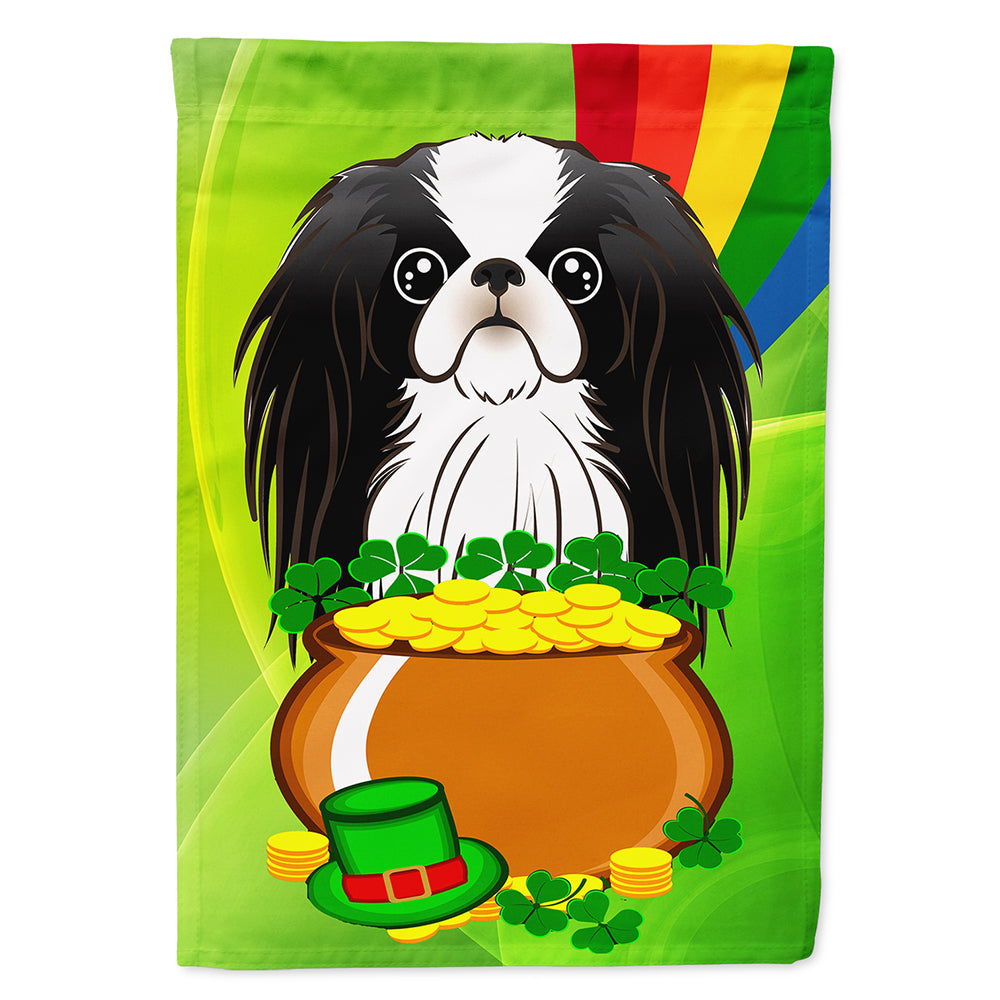 Japanese Chin St. Patrick's Day Flag Canvas House Size BB1974CHF