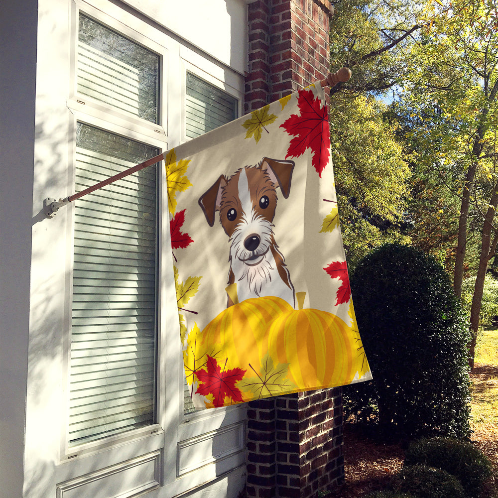 Jack Russell Terrier Thanksgiving Flag Canvas House Size BB2008CHF