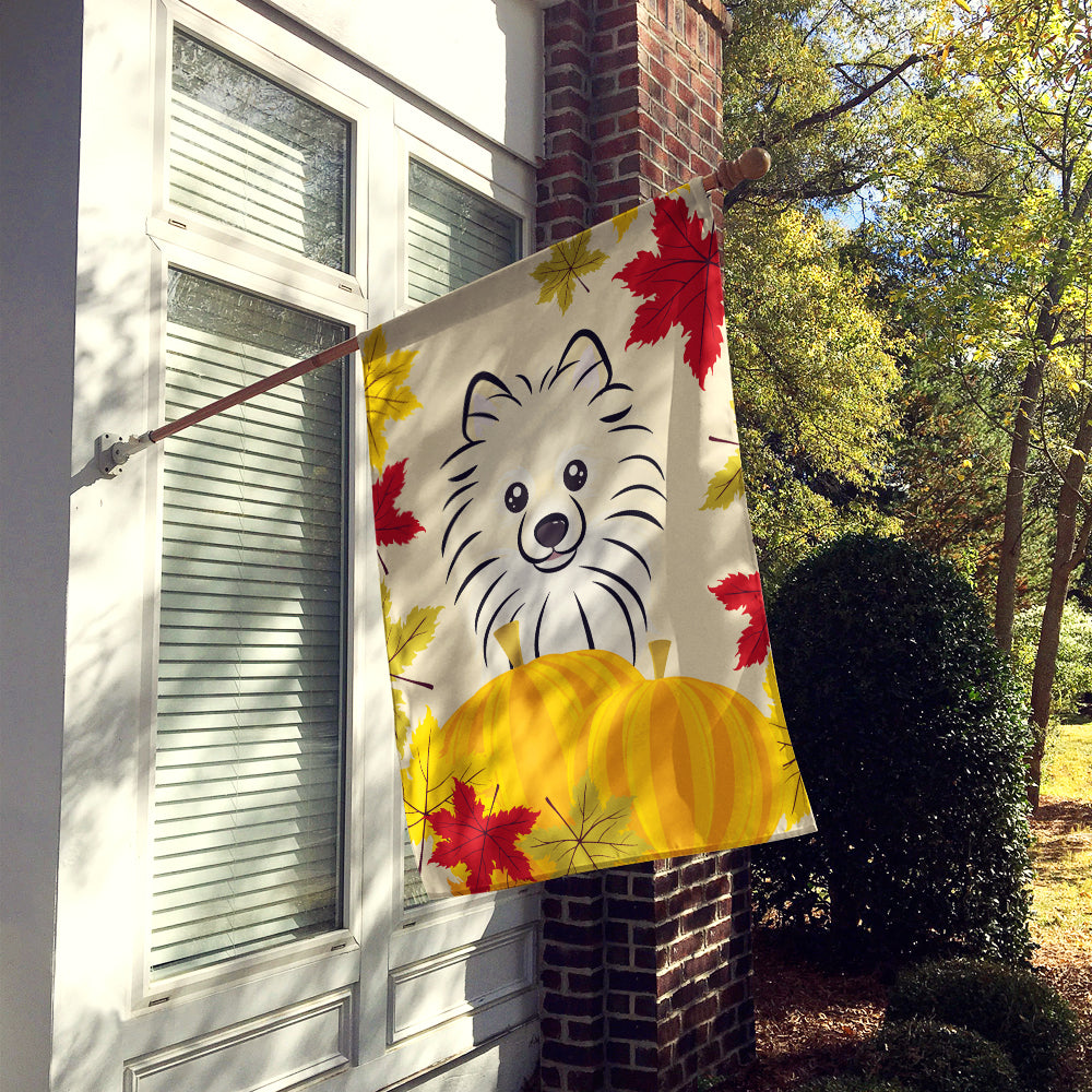 Pomeranian Thanksgiving Flag Canvas House Size BB2013CHF
