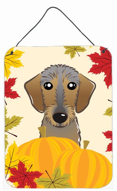 Wirehaired Dachshund Thanksgiving Wall or Door Hanging Prints BB2039DS1216 by Caroline's Treasures