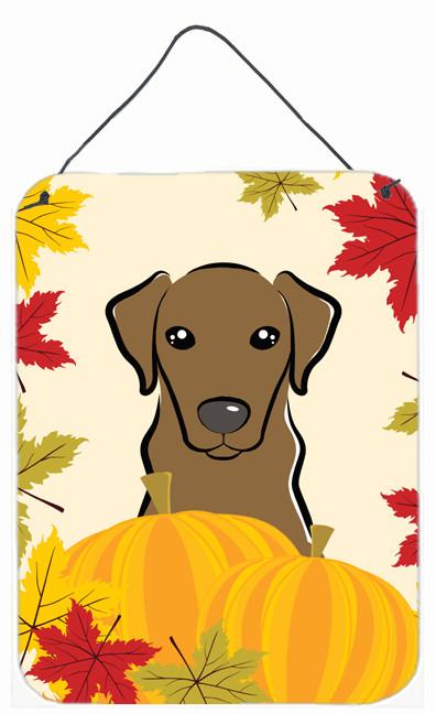 Chocolate Labrador Thanksgiving Wall or Door Hanging Prints BB2040DS1216 by Caroline's Treasures