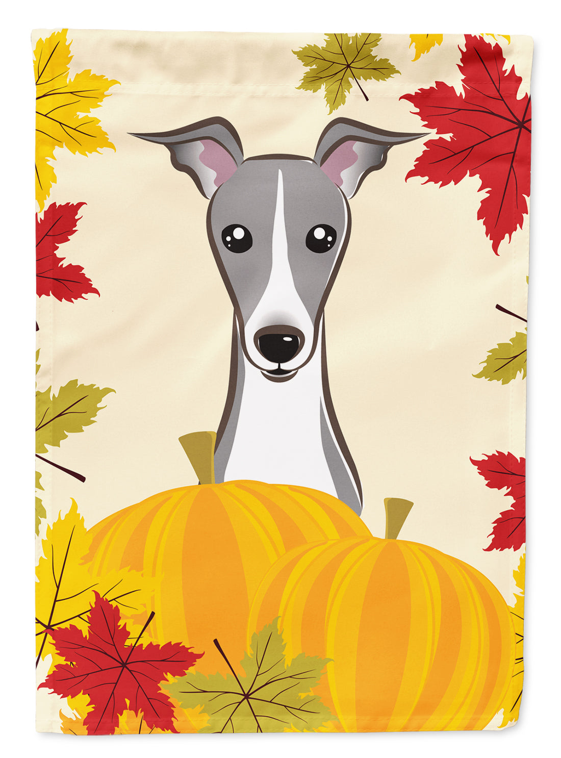Italian Greyhound Thanksgiving Flag Garden Size BB2042GF.
