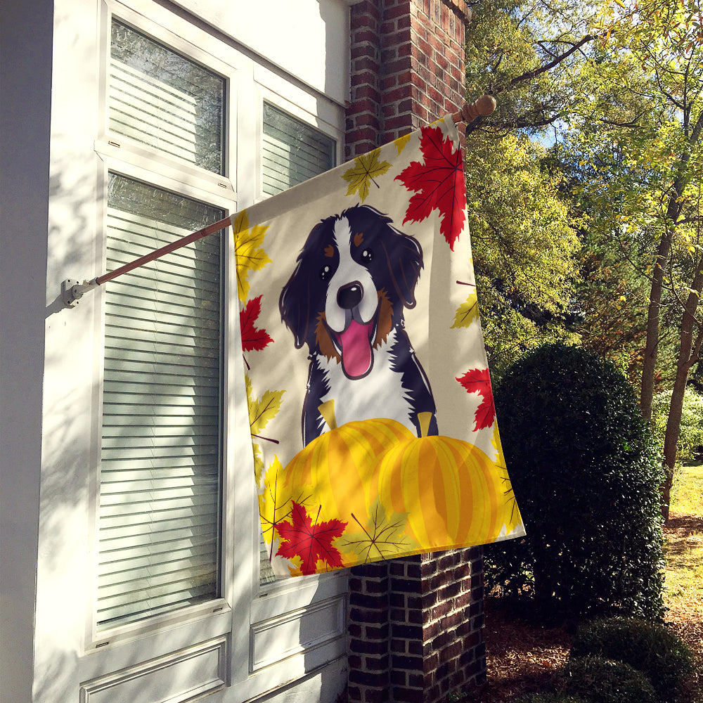 Bernese Mountain Dog Thanksgiving Flag Canvas House Size BB2043CHF