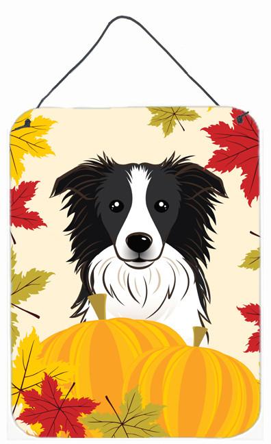Border Collie Thanksgiving Wall or Door Hanging Prints BB2047DS1216 by Caroline's Treasures