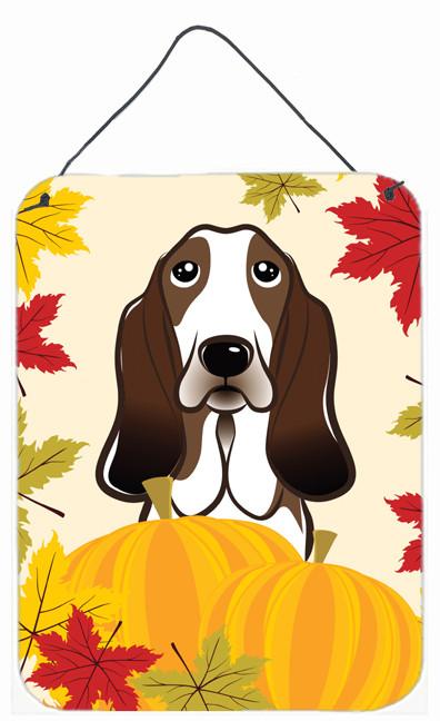 Basset Hound Thanksgiving Wall or Door Hanging Prints BB2049DS1216 by Caroline's Treasures