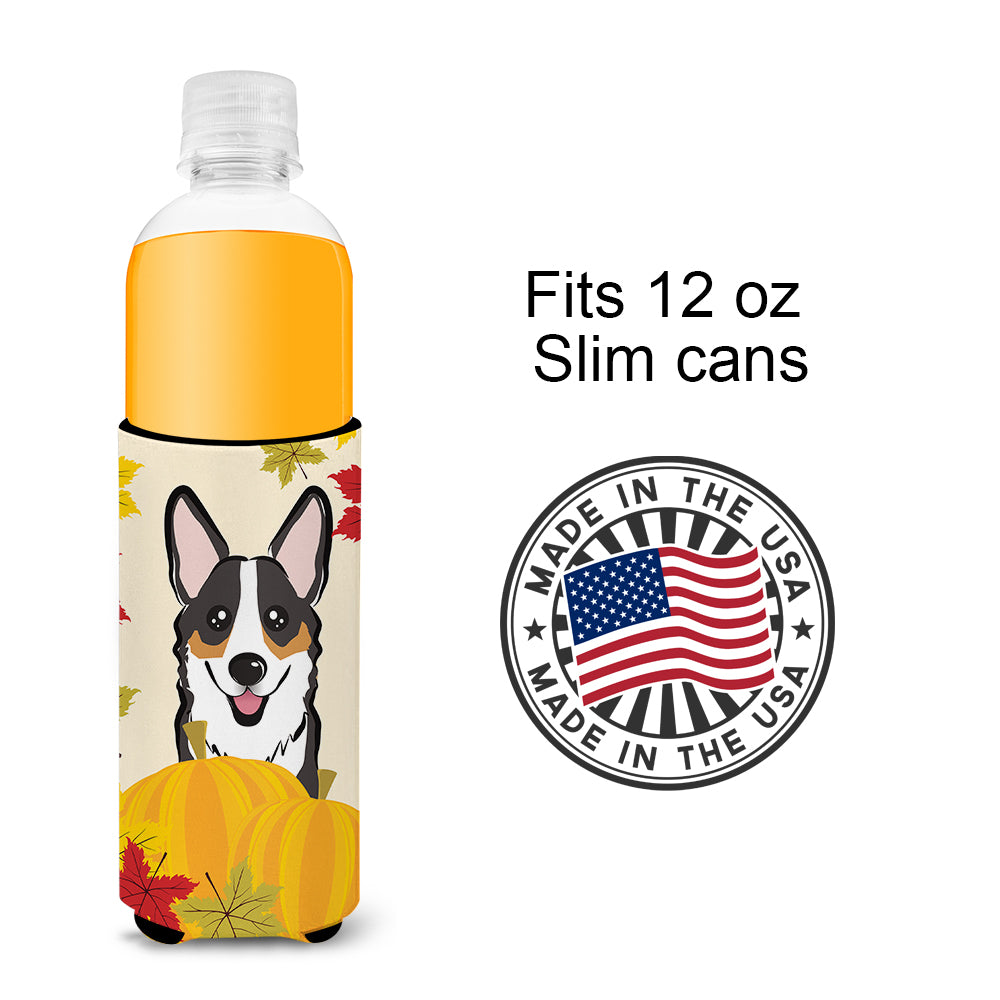 Tricolor Corgi Thanksgiving  Ultra beverage Insulator for slim cans BB2061MUK