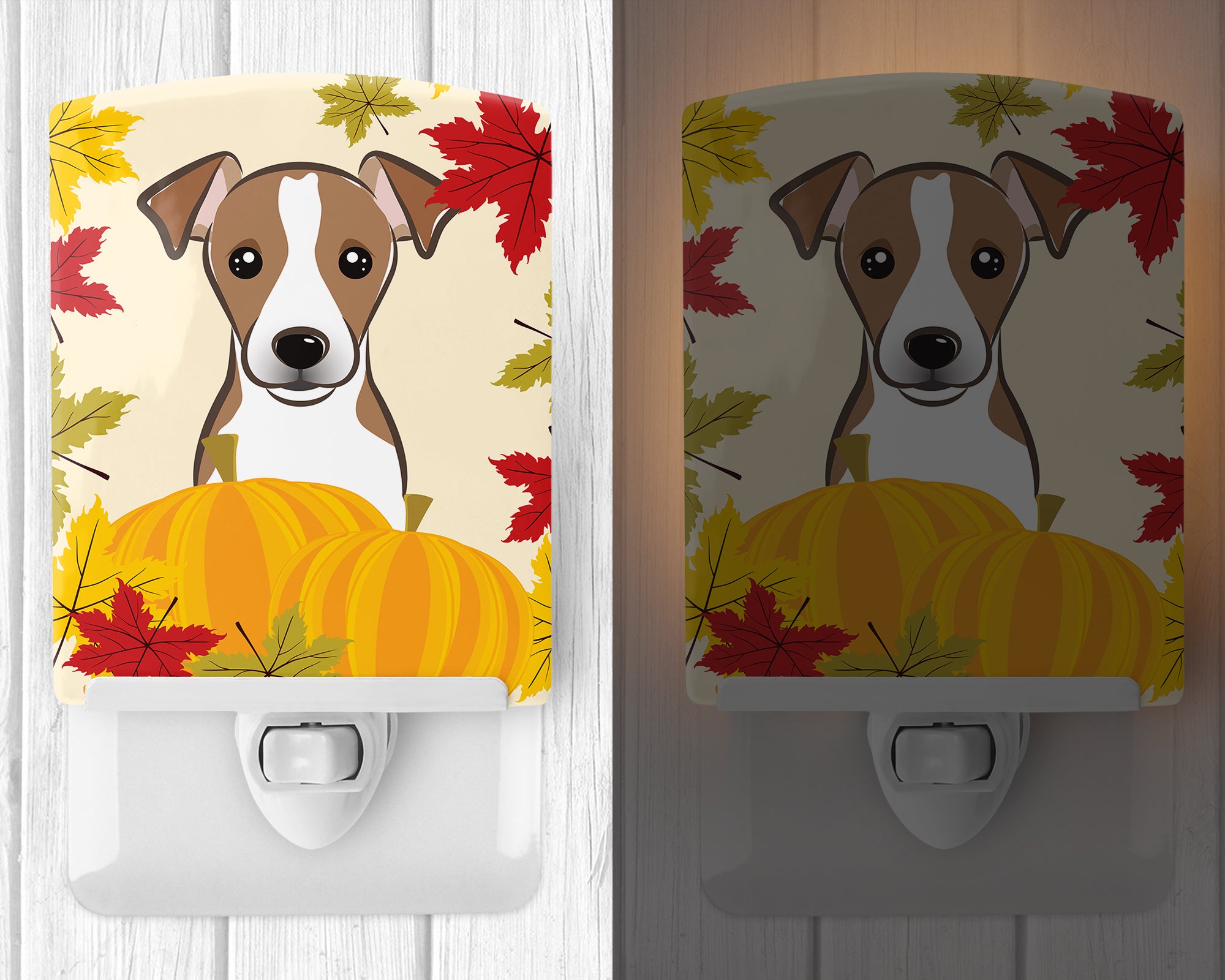 Jack Russell Terrier Thanksgiving Ceramic Night Light BB2066CNL - the-store.com