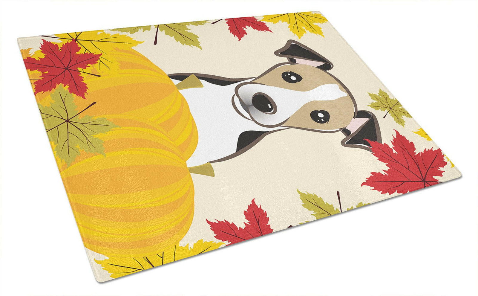 Jack Russell Terrier Thanksgiving Glass Cutting Board Large BB2067LCB by Caroline's Treasures