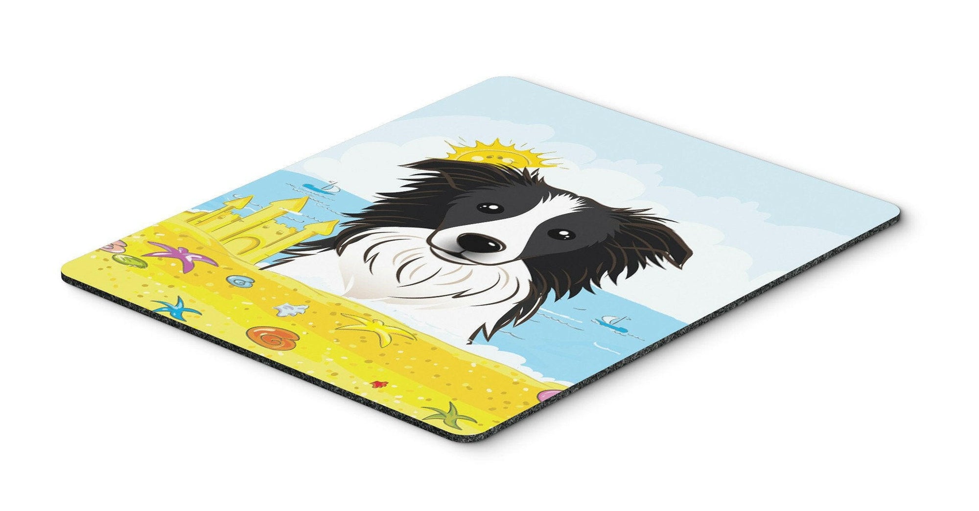 Border Collie Summer Beach Mouse Pad, Hot Pad or Trivet BB2109MP by Caroline's Treasures