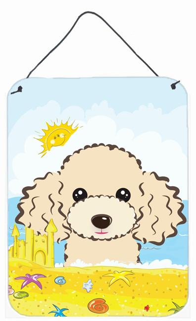 Buff Poodle Summer Beach Wall or Door Hanging Prints BB2126DS1216 by Caroline's Treasures