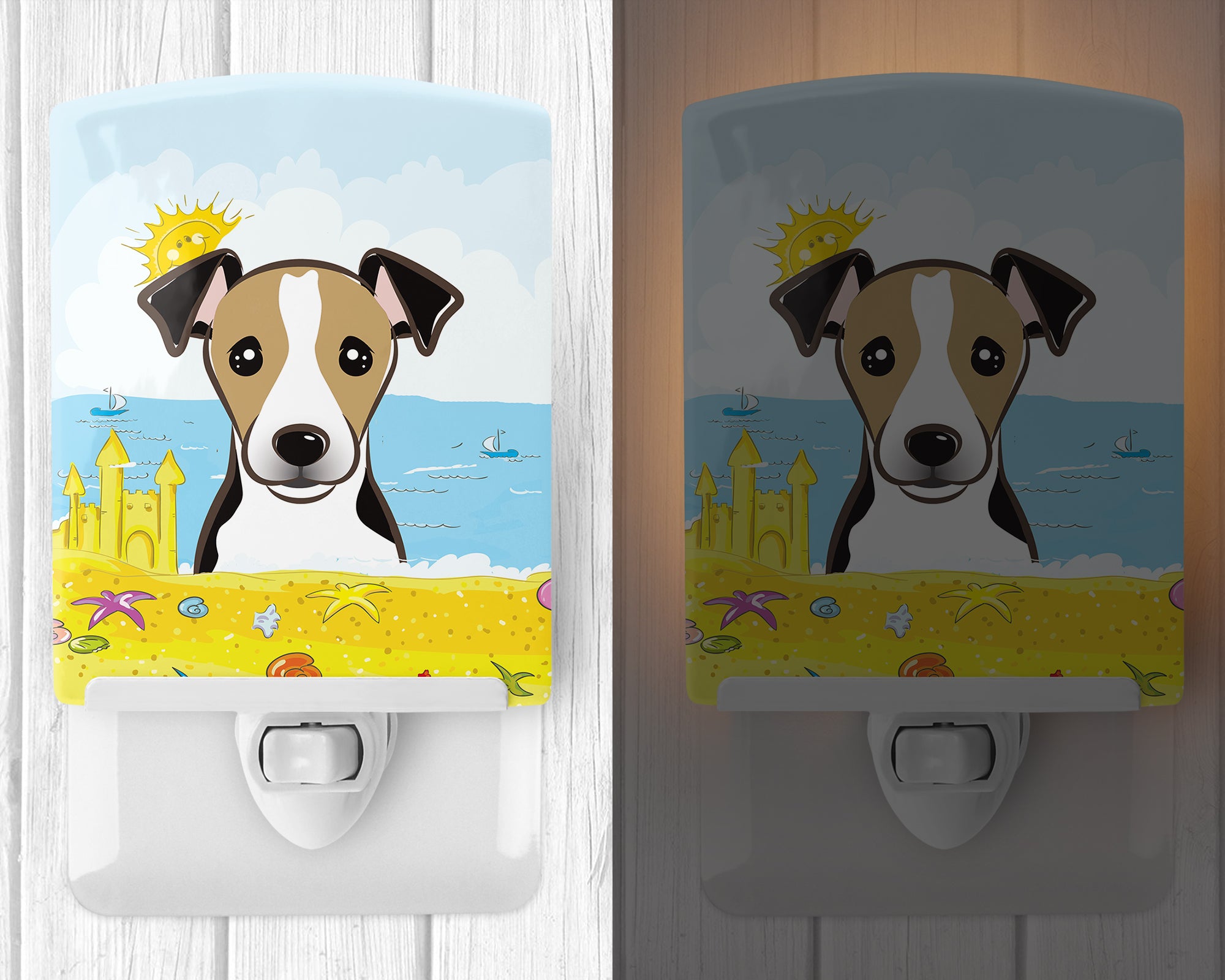 Jack Russell Terrier Summer Beach Ceramic Night Light BB2129CNL - the-store.com