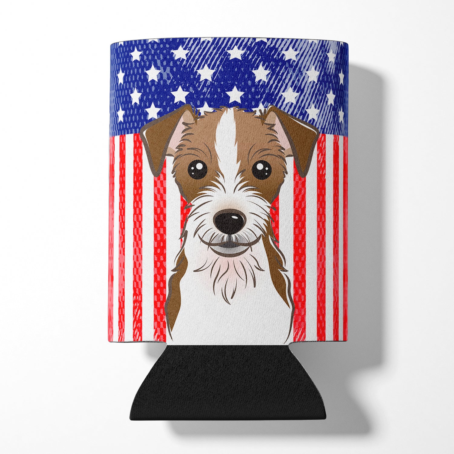 American Flag and Jack Russell Terrier Can or Bottle Hugger BB2132CC.