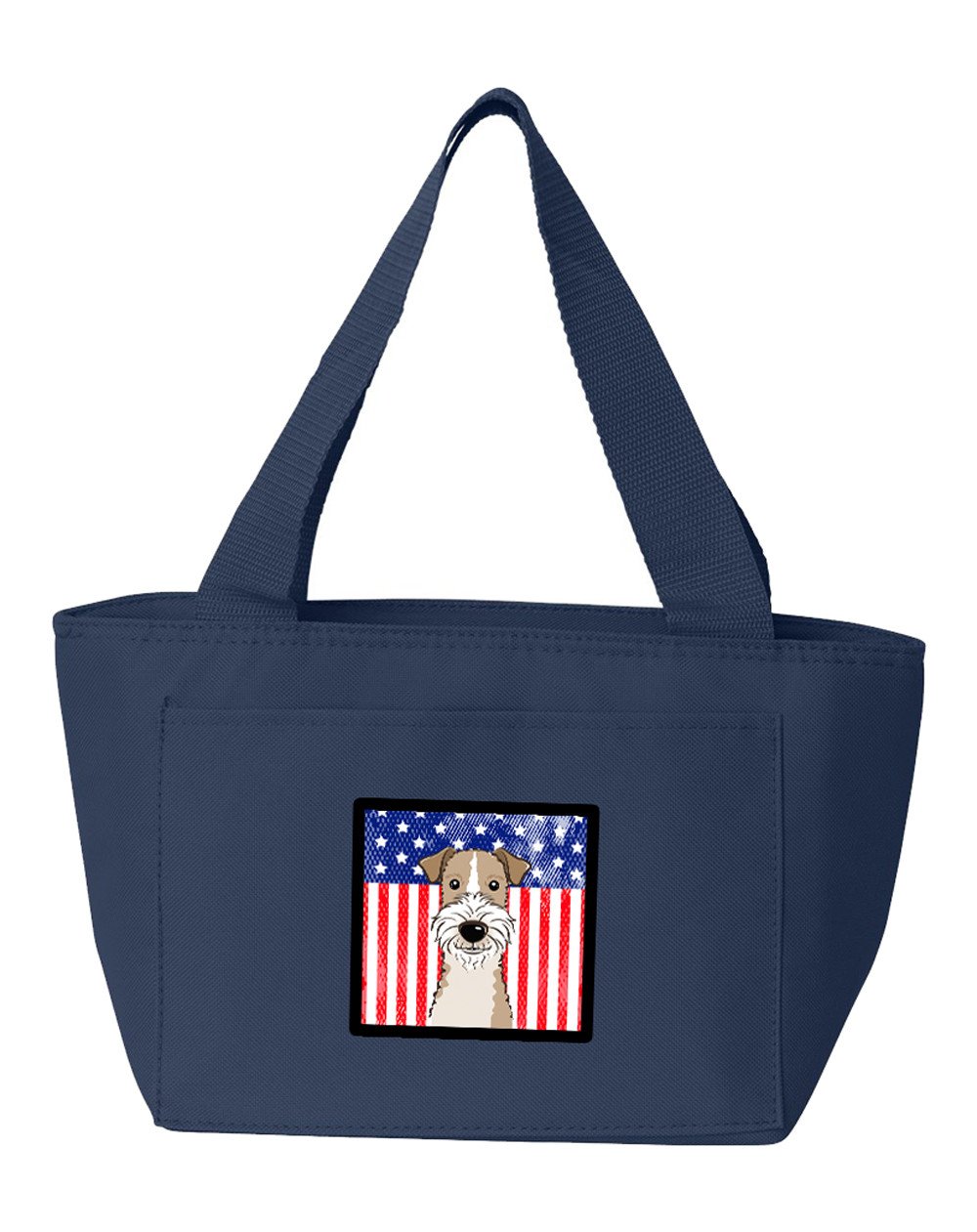 American Flag and Wire Haired Fox Terrier Lunch Bag BB2177NA-8808 by Caroline's Treasures