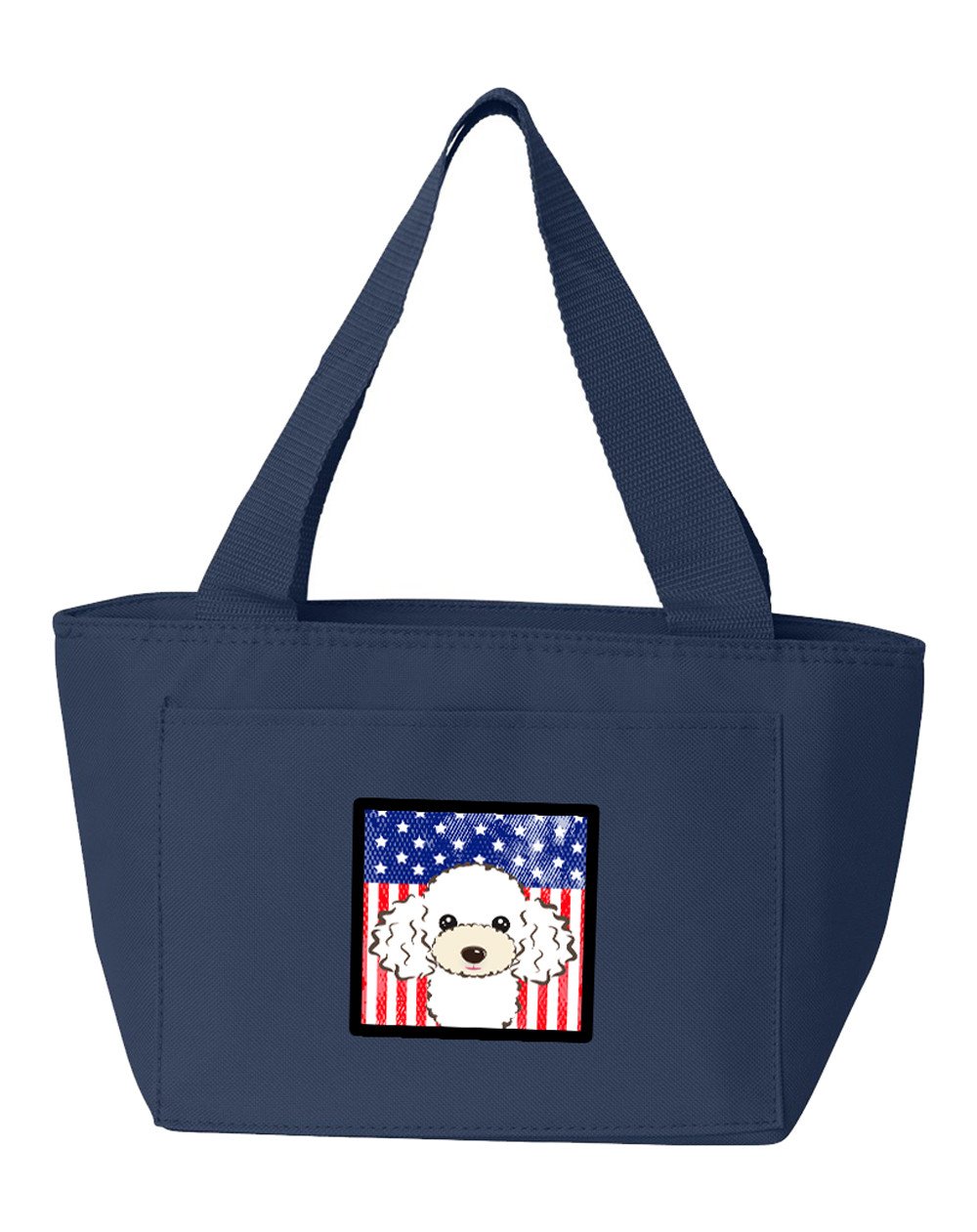 American Flag and White Poodle Lunch Bag BB2187NA-8808 by Caroline's Treasures